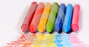 Rainbow colorful crayon color for children