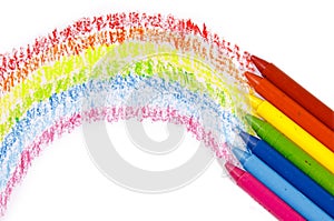 Rainbow colorful crayon img