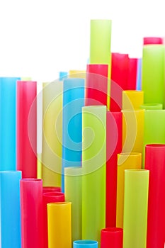 Rainbow colorful drinking straws