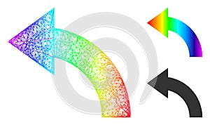 Rainbow Net Gradient Rotate Left Icon