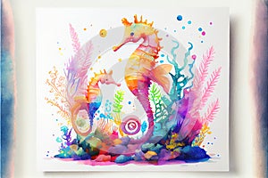 Colorful Seahorses