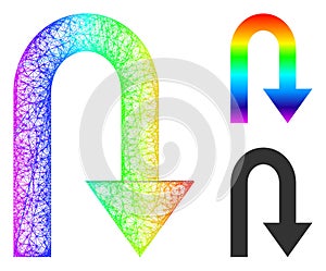 Spectral Net Gradient Turn Back Icon