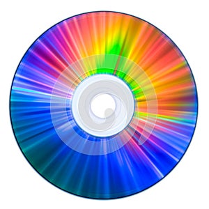 Rainbow colors compact disc photo