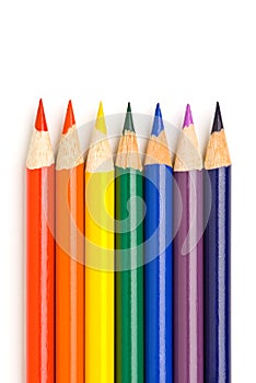 Rainbow colors in pencils photo