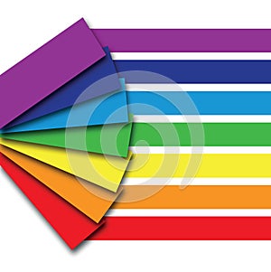 A rainbow colour book