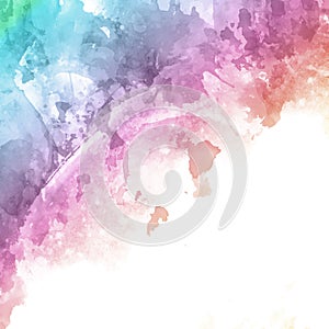 Rainbow coloured watercolour texture background