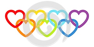 Rainbow connected hearts