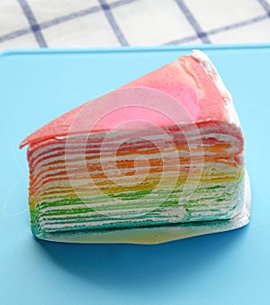 Rainbow crape cake