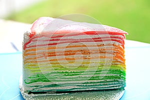 Rainbow crape cake