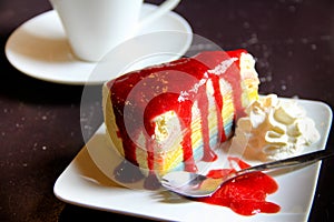 Rainbow crape cake