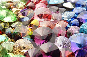 Rainbow crystals faceted gemstones