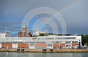 Rainbow and cupolas photo