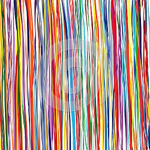 Rainbow curved stripes color line art vector background