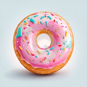 Rainbow Delights: Irresistible Donuts in Vibrant Colors. Generative Ai