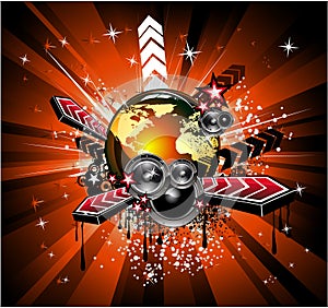 Rainbow Disco Music Background