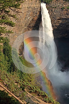 Rainbow and Evening Light at Helmcken Falls, Cariboo Mountains, Wells Gray Provincial Park, British Columbia