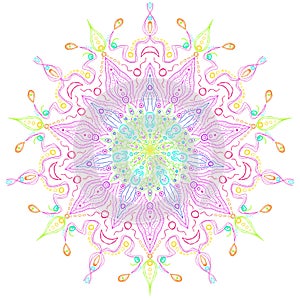 Rainbow Faerie Star Mandala