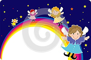 Rainbow Fairies fly frame
