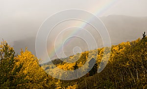 Rainbow Fall Color Rocky Mountains Glacier National Park Montana photo