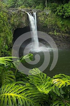 Rainbow Falls on Big Island Hawaii, USA