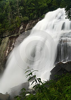 Rainbow Falls Waterfall near Cashiers NC