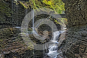 Rainbow Falls At Watkins Glen State Park