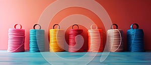 Rainbow Filaments: The Art of 3D Printing. Concept 3D Printing, Rainbow Colors, Artistic Designs, photo