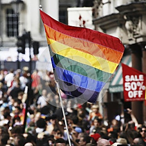 Rainbow flag, Gay Pride, London