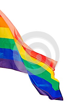 Rainbow flag isolated on a white background. Love concept. LGBT community