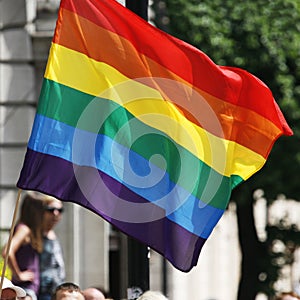 Rainbow flag in London's Gay Pride