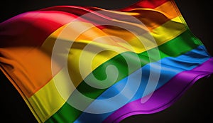 Rainbow flag. A symbol of equality, tolerance and love. LGBTQ+. Ai generative