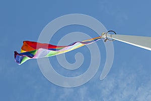 Rainbow Flag waving in the wind