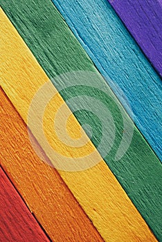 Rainbow flag wood plank Texture background for design