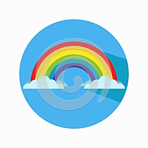 Rainbow flat vector icon