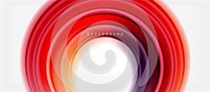 Rainbow fluid color line abstract background - swirl and circles, twisted liquid colours design, colorful marble or