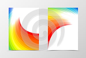 Rainbow flyer template design