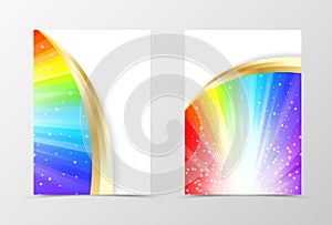 Rainbow flyer template design