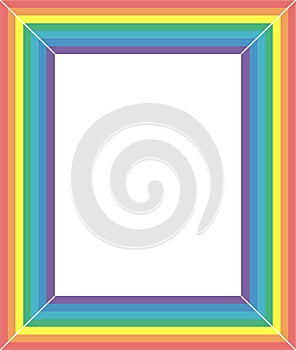 Rainbow Frame background in vertical rectangle
