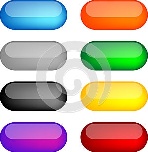 Rainbow gel blank buttons