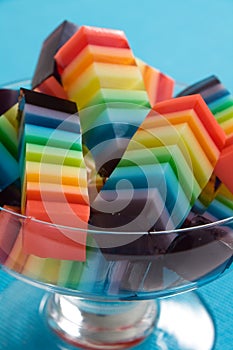 Rainbow Gelatin Bowl