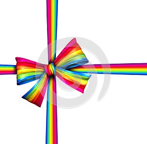 Rainbow Gift Ribbon Bow