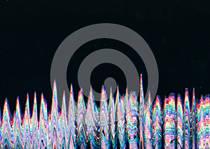 Rainbow glitch interference noise overlay black
