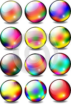 Rainbow Glossy Ball Set