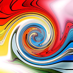 Rainbow glow spiral background