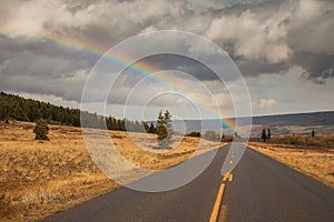 Rainbow and the Going to the Sun Road in Glacier National Park