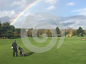Rainbow on the golf course