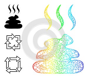 Rainbow Gradient Irregular Mesh Shit Smell Icon