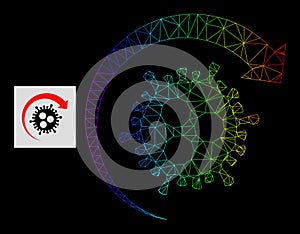 Spectral Gradient Polygonal Mesh Virus Return Icon