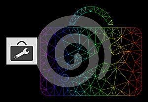 Rainbow Gradient Polygonal Mesh Service Toolkit Icon