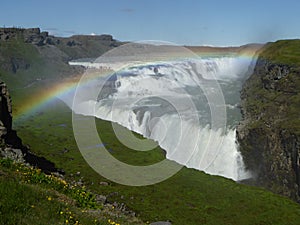 Rainbow in Gulfoss Iceland